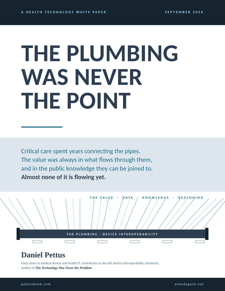 Cover of the white paper The Plumbing Was Never the Point, by Daniel Pettus